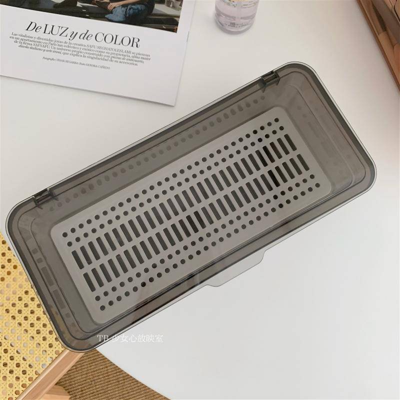 Hộp đựng mỹ phẩm để bàn chống bụi cỡ lớn có ngăn kéo tiện lợi