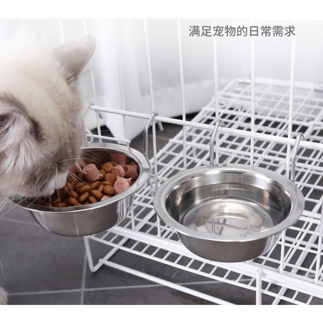 Bát ăn INOX treo chuồng - dành cho thú cưng