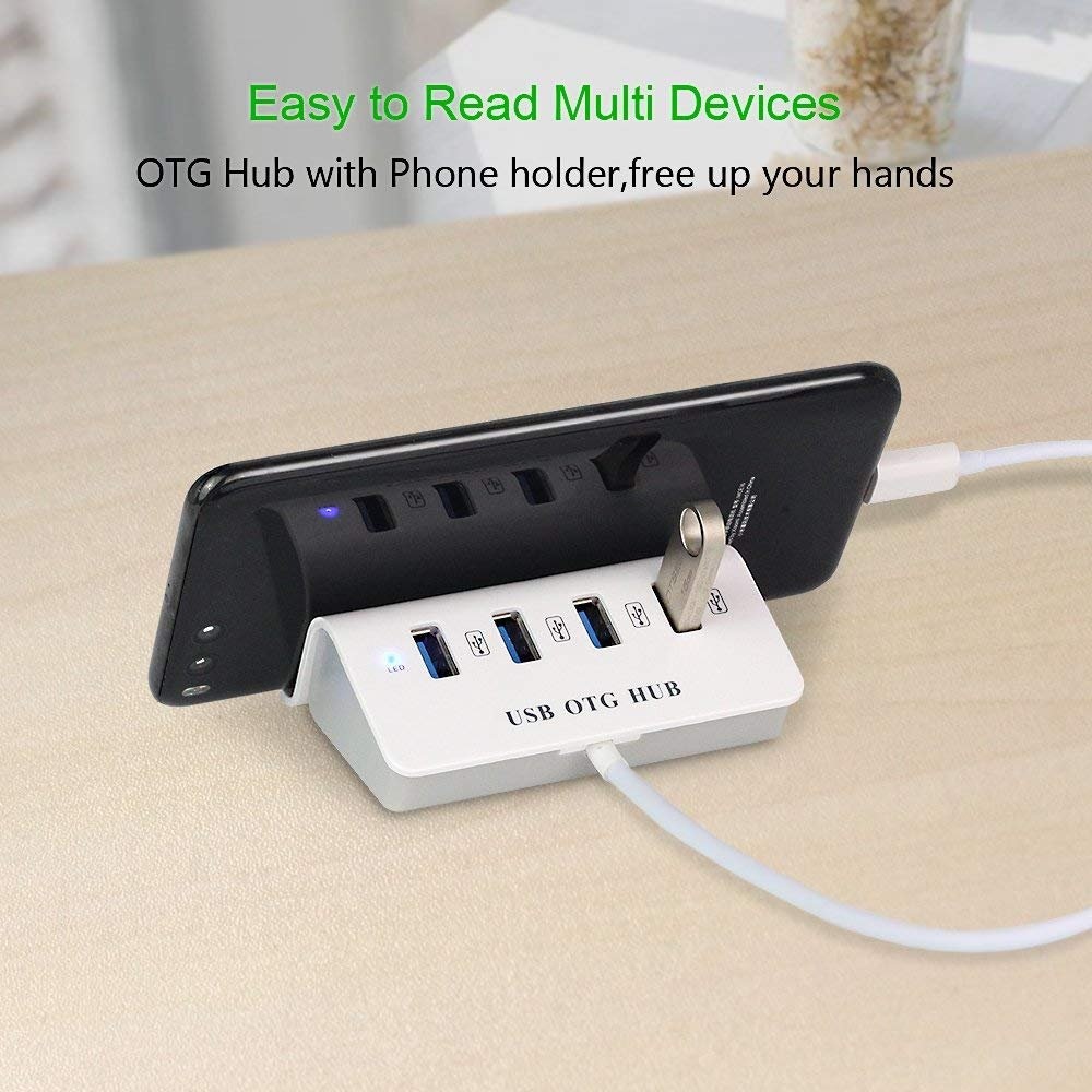 Hub USB OTG Type C - Hub Usb OTG chơi game - Cổng Type C - Thiết bị kết nối điện thoại với chuột và bàn phím chơi game