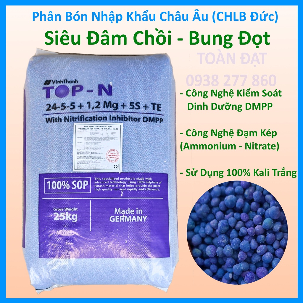 Phân Bón NPK 24-5-5 + TE Nhập Khẩu Đức (1kg) - Chuyên Gia Đâm Chồi Phát Đọt