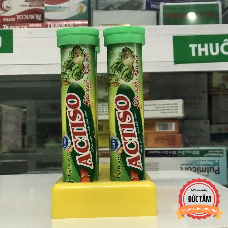 Viên Sủi ACTISO Râu Ngô Rau Má - Mát Gan Giải Độc Gan