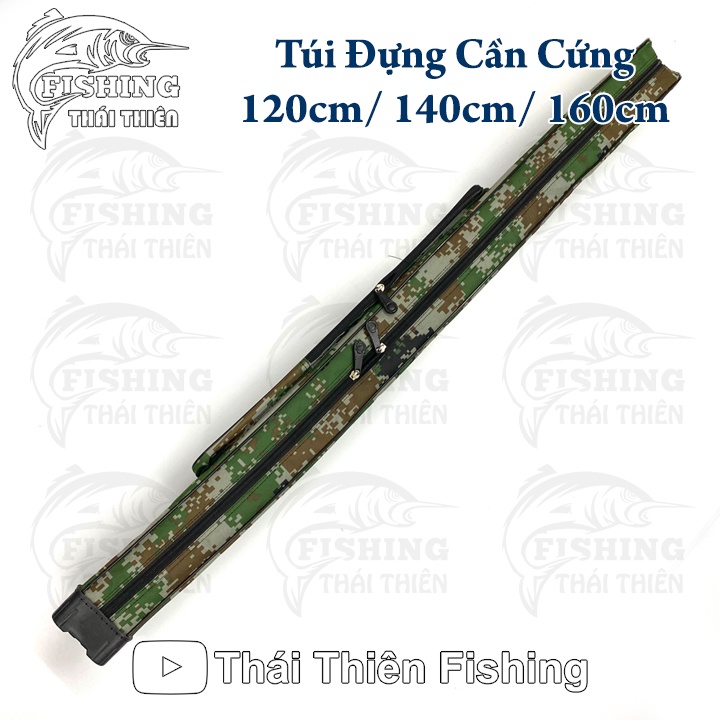 Túi Đựng Cần Câu Cá, Bao Cần Cứng Abu Camou Vân Lính Rằn Ri Cao Cấp Siêu Bền 120cm, 140cm, 160cm