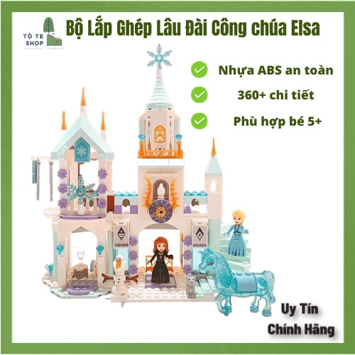 Bộ xếp hình lâu đài Frozen - Nữ hoàng băng giá, Bộ lego lắp ghép lâu đài, công chúa Elsa