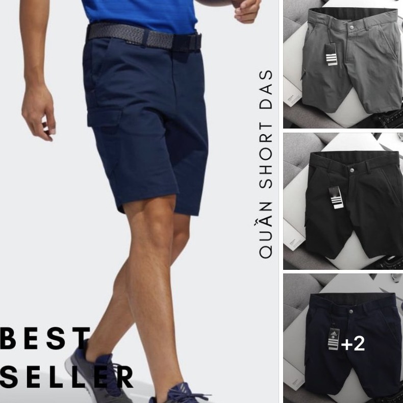 Quần Short Nam Tây Âu GOLF ADIDAS LOGO TÚI Lưng Thun Co Giãn Form Dáng Siêu Sang