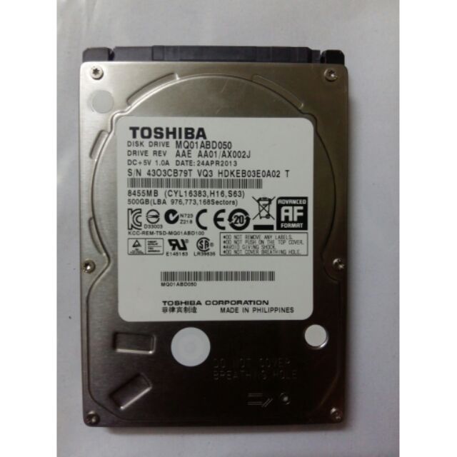 Ổ cứng hhd 500gb như hình tháo máy laptop