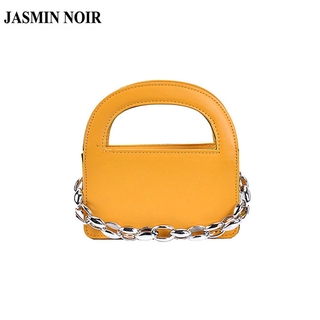 Túi Xách Tote Đeo Chéo JASMIN NOIR Bằng Da PU Cỡ Nhỏ Phối Sợi Xích Ngọt Ngào Cho Nữ