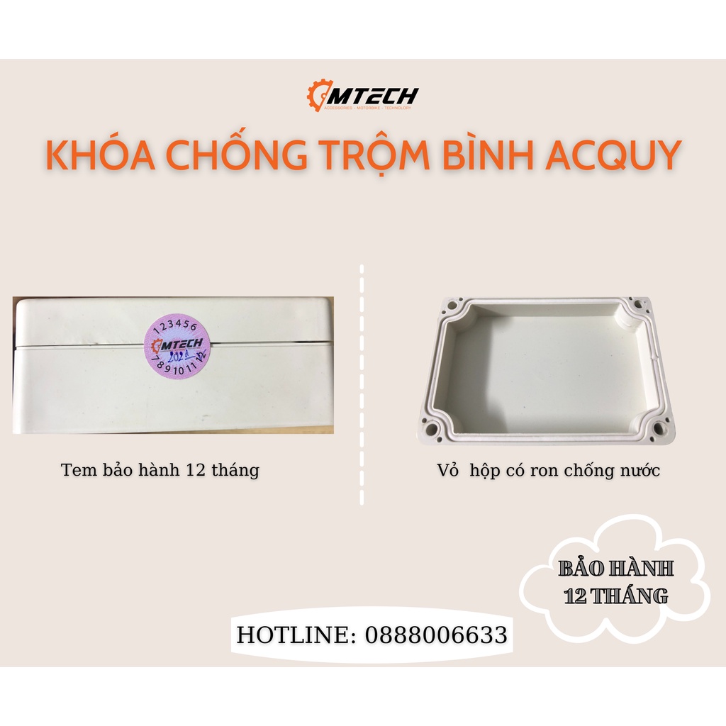 Khóa chống trộm bình acquy AMTECH