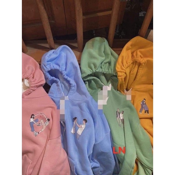 Áo hoodie logo 2 người 3D TH6