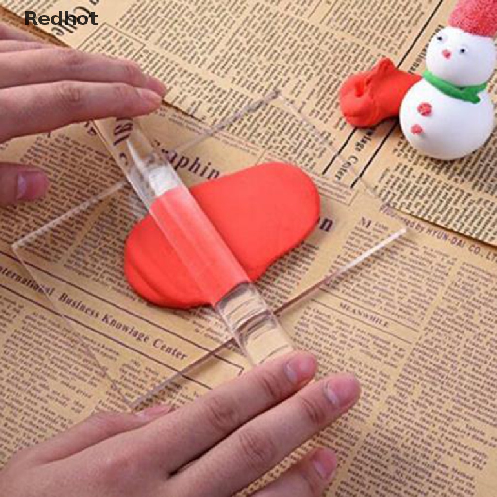 &lt; Redhot &gt; Cây Lăn Đất Sét Acrylic Trơn Dùng Để Tạo Hình DIY