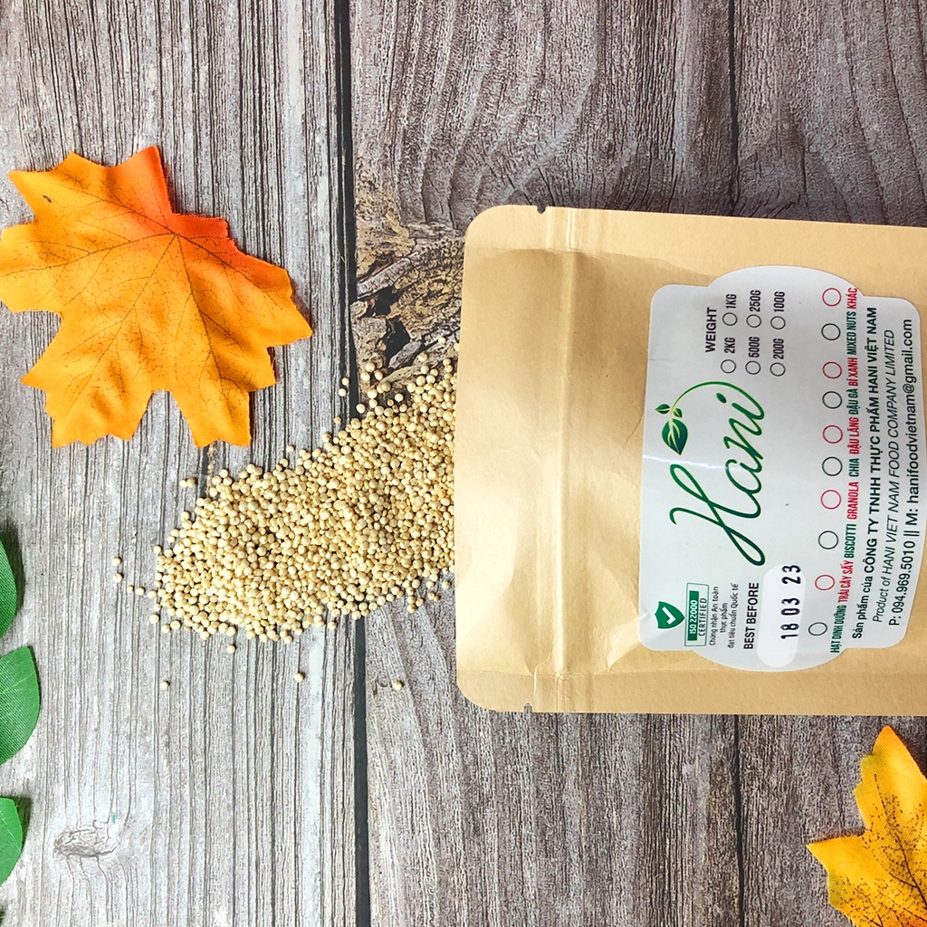 1Kg Hạt Diêm Mạch Hữu Cơ Peru/Úc ( Hạt Quinoa Trắng ) ăn kiêng, giảm cân nhập khẩu chính hãng  Hani Healthy Food