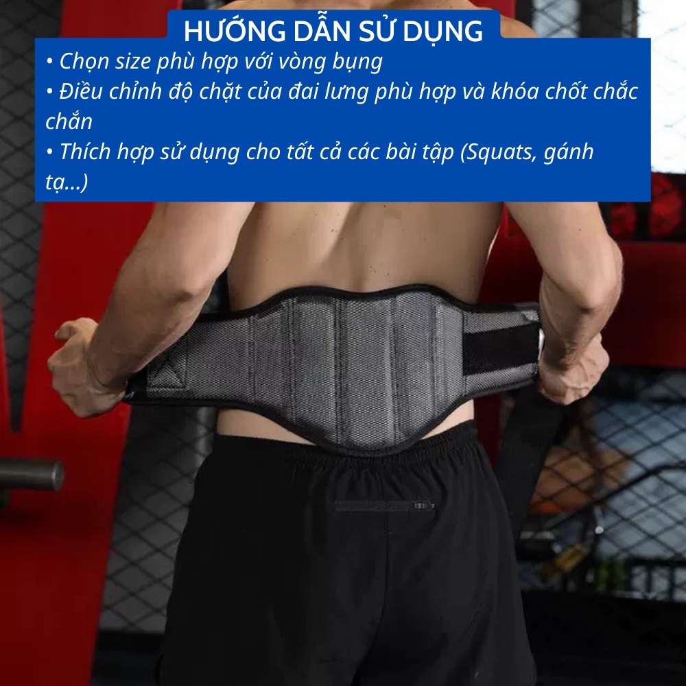 Đai Lưng Luc Giác Tập Gym Bản To Valeo Chính Hãng