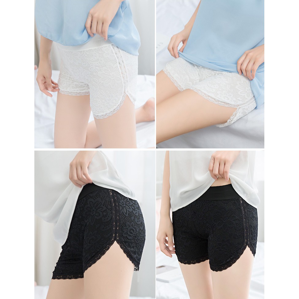 Quần đùi Mặc trong váy Ren hoa Mềm mại Thoáng mát | BigBuy360 - bigbuy360.vn