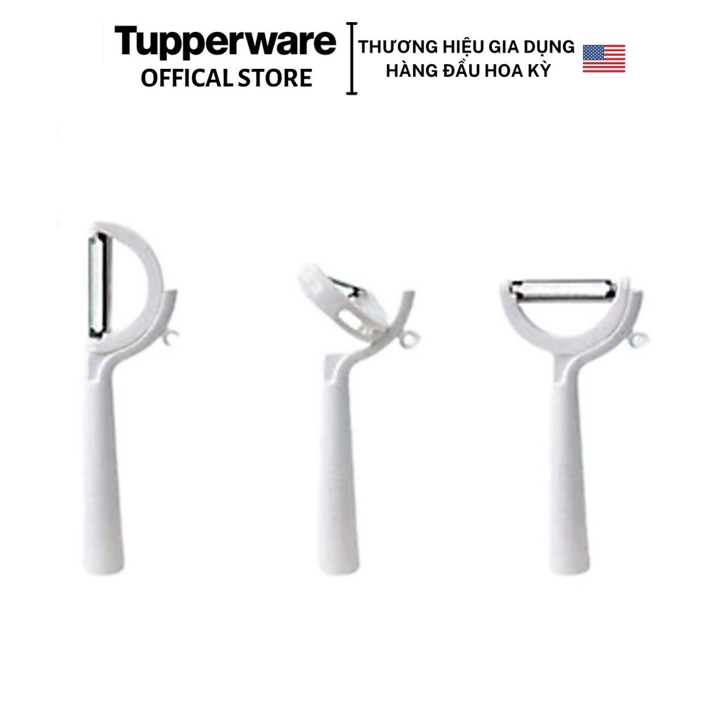 Dụng cụ gọt rau củ Tupperware Twistable Peeler - Hàng chính hãng - Lưỡi dao bằng thép không gỉ