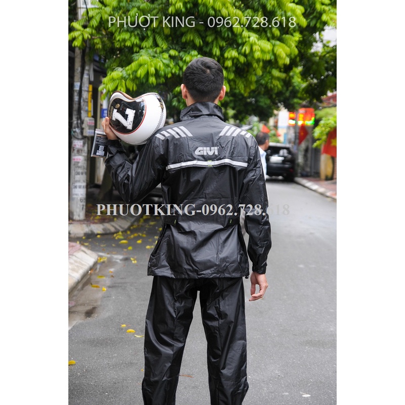 Áo Mưa Bộ Givi  RRS04 -  RIDER TECH Rain Suit Black 04 AX-N (ảnh thật)