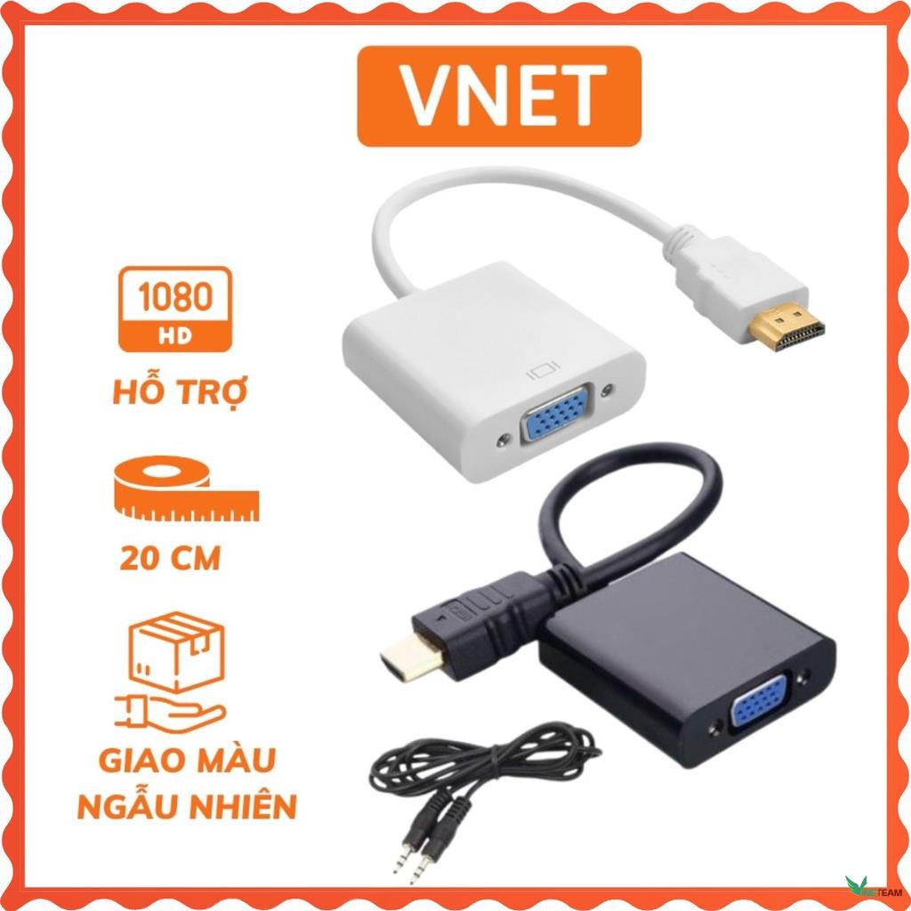Cáp chuyển đổi HDMI to VGA Micro HDMI cáp HDMI sang VGA có Audio cao cấp dài 20cm hỗ trợ Full HD 1080P mới 100%