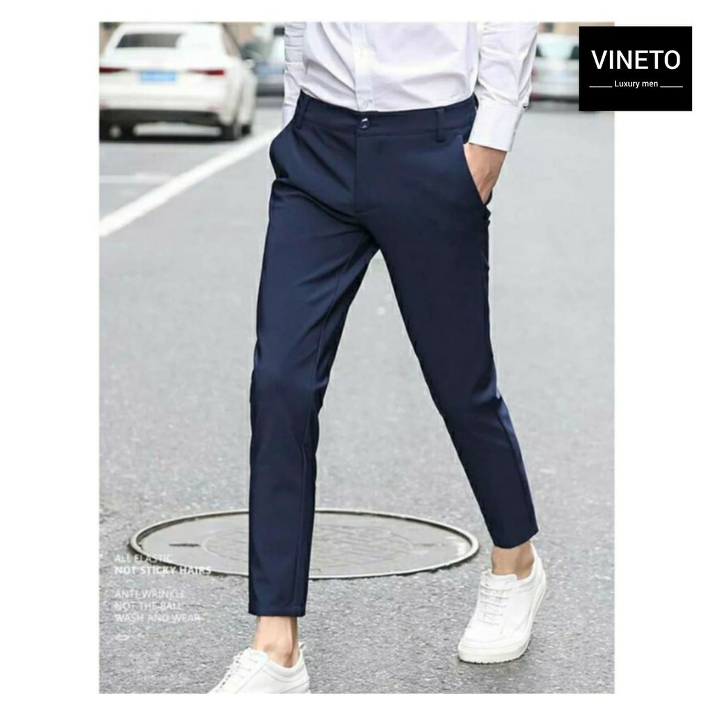 [Chỉ 3 ngày SALE SỐC] Quần âu nam đen ống côn, vải không nhăn không xù Cao Cấp | BigBuy360 - bigbuy360.vn