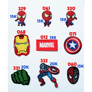 Sticker vải, patch ủi Marvel Hero Avengers