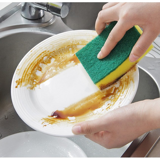 Miếng Bọt Biển Rửa Chén Hai Mặt Độ Dày Cao