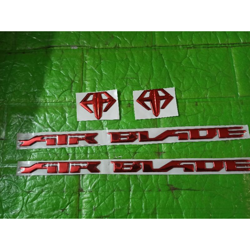 Bộ tem chữ nổi và lô gô Airblade 2017 màu đỏ