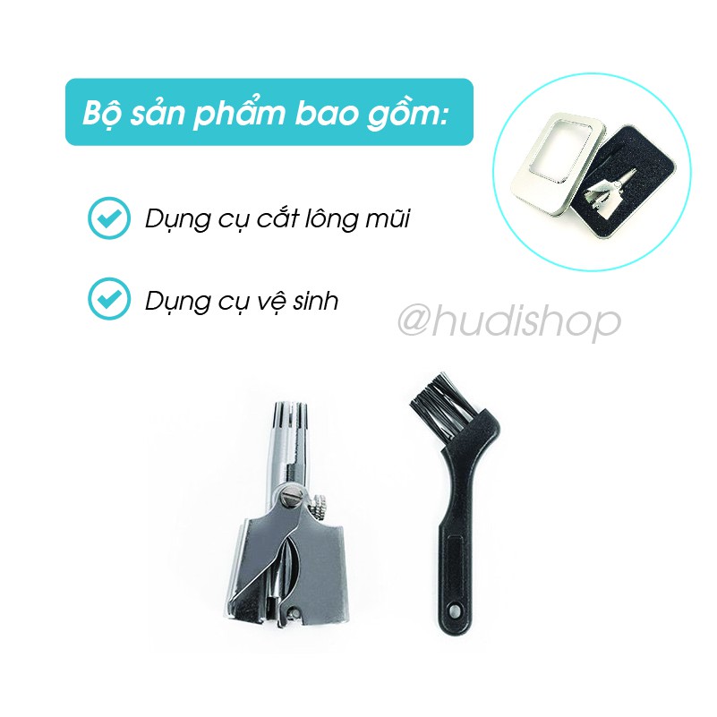 Kéo cắt lông mũi tỉa lông mũi bằng thép không gỉ cao cấp dụng cụ cắt tỉa lông mũi hudishop