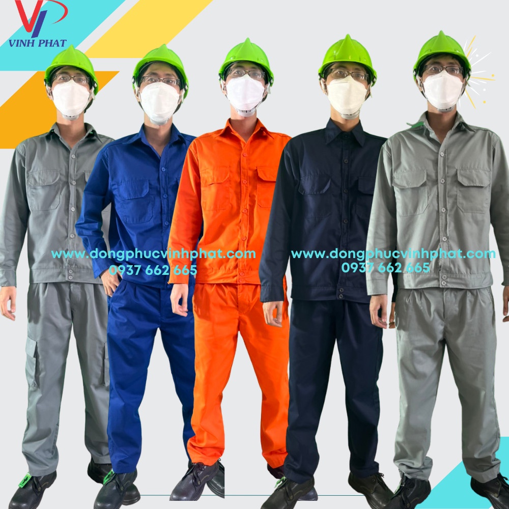 Bộ Bảo Hộ Lao Động Cho Công Nhân Vải Kaki Cao Cấp Bền Chắc Mẫu Mã Đẹp Đủ Size - Hình Thật