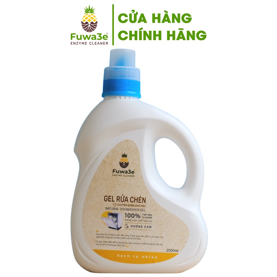 Nước rửa chén hữu cơ Fuwa3e cho máy rửa chén dạng gel sạch bóng dầu mỡ, bảo vệ máy rửa chén