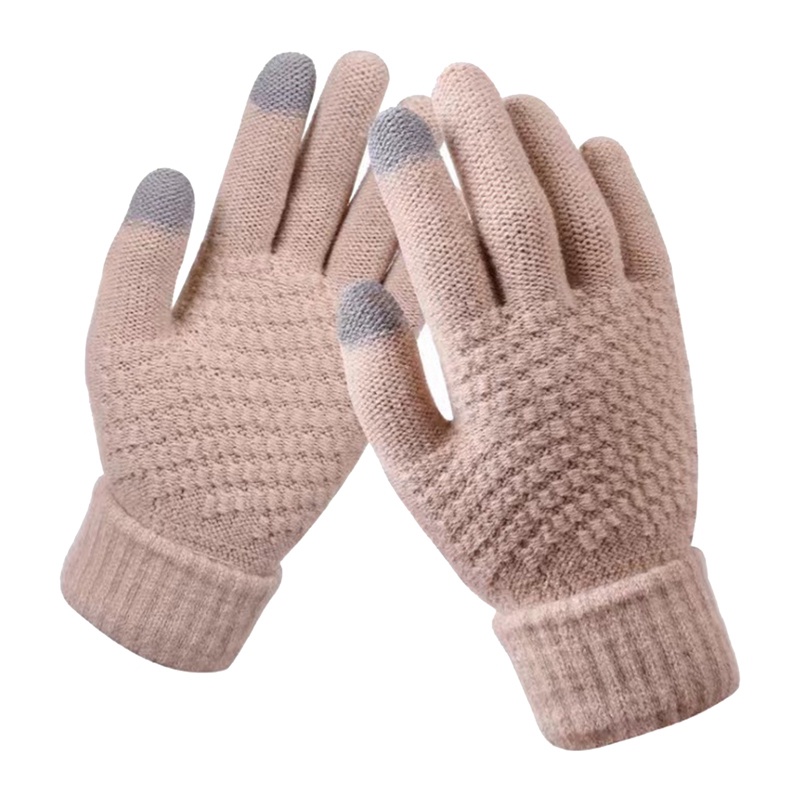 Ygt Găng Tay Len Cashmere Ấm Áp Có Thể Dùng Màn Hình Cảm Ứng Cho Nữ
