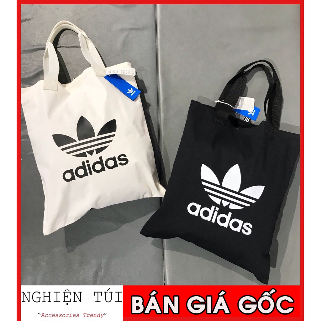 💥 [ NGHIỆN TÚI GIÁ GỐC / CÓ VIDEO SP ] Túi Totebag Adidas Trefoil SHOPPER Black - DW5215 / GIÁ RẺ NHẤT | CÓ SẴN