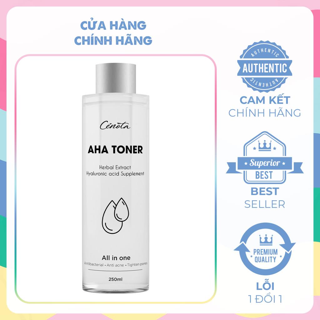 Nước hoa hồng dành cho da mụn Cénota Aha Toner 250ml, nước hoa hồng dưỡng ẩm, cân bằng độ ẩm da