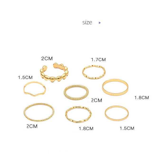 Set nhẫn thiết kế hở ngón thời trang Hàn Quốc