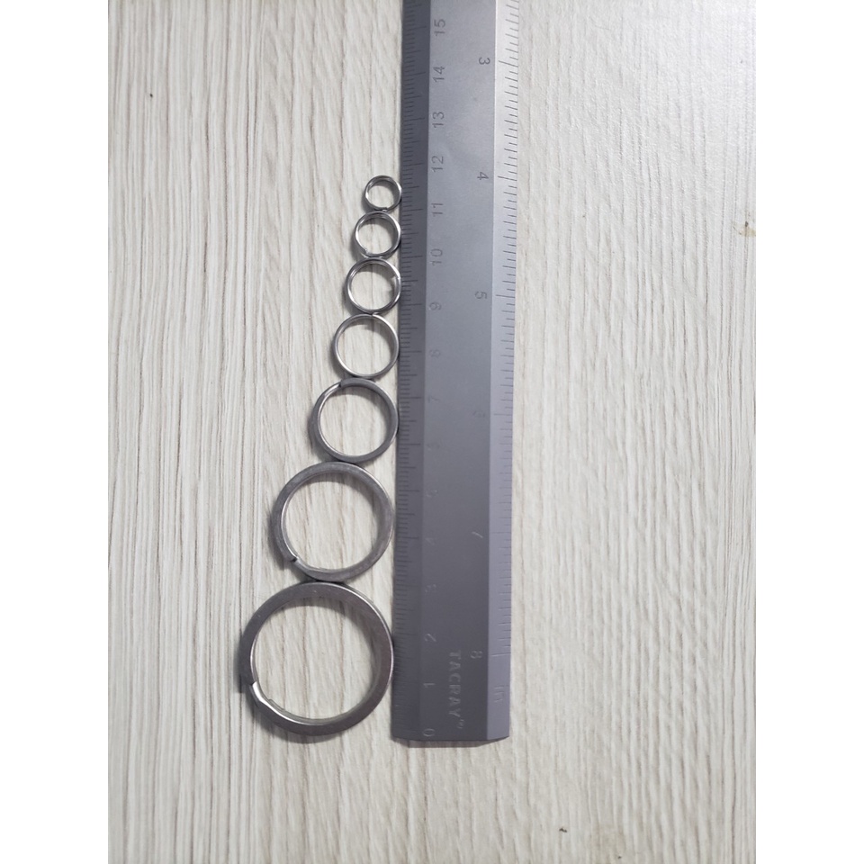 Size 8-25mm, Vòng chia móc khóa/ Ring móc khóa Titanium