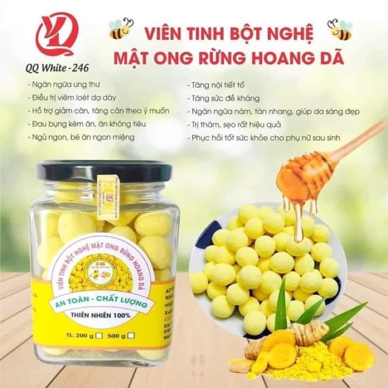 Viên tinh bột nghệ - mật ong rừng( ong khoái)