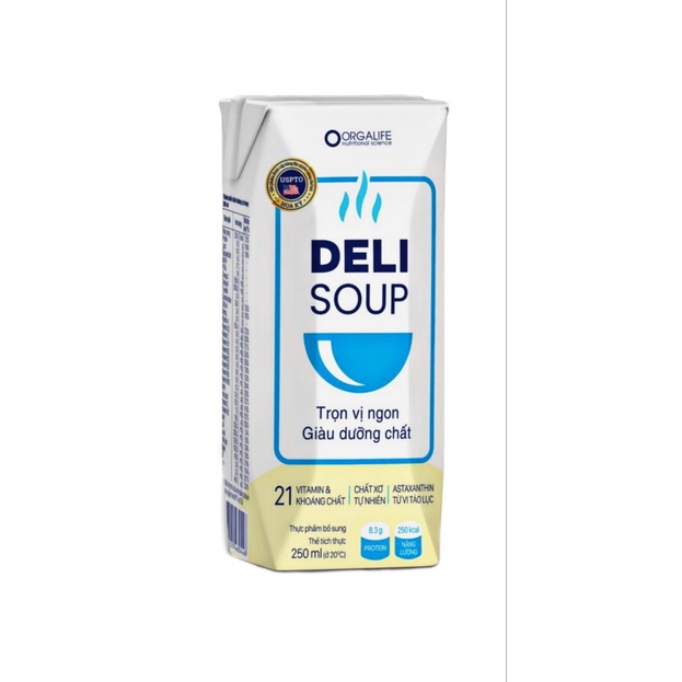 Deli soup 250ml (1 thùng 30 hộp)- cháo dinh dưỡng cho bệnh nhân cần hồi phục sức khoẻ