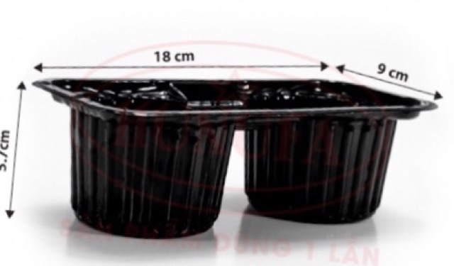 Combo 100 Khay nhựa đựng cốc nhựa PP dùng 1 lần