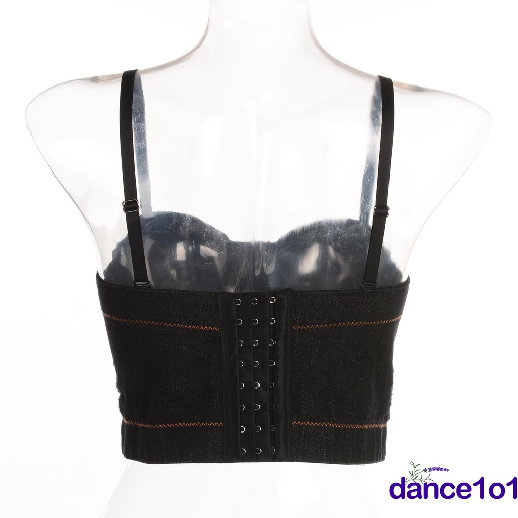 Áo Denim Hai Dây Không Trượt Có Thể Điều Chỉnh Dành Cho Nữ