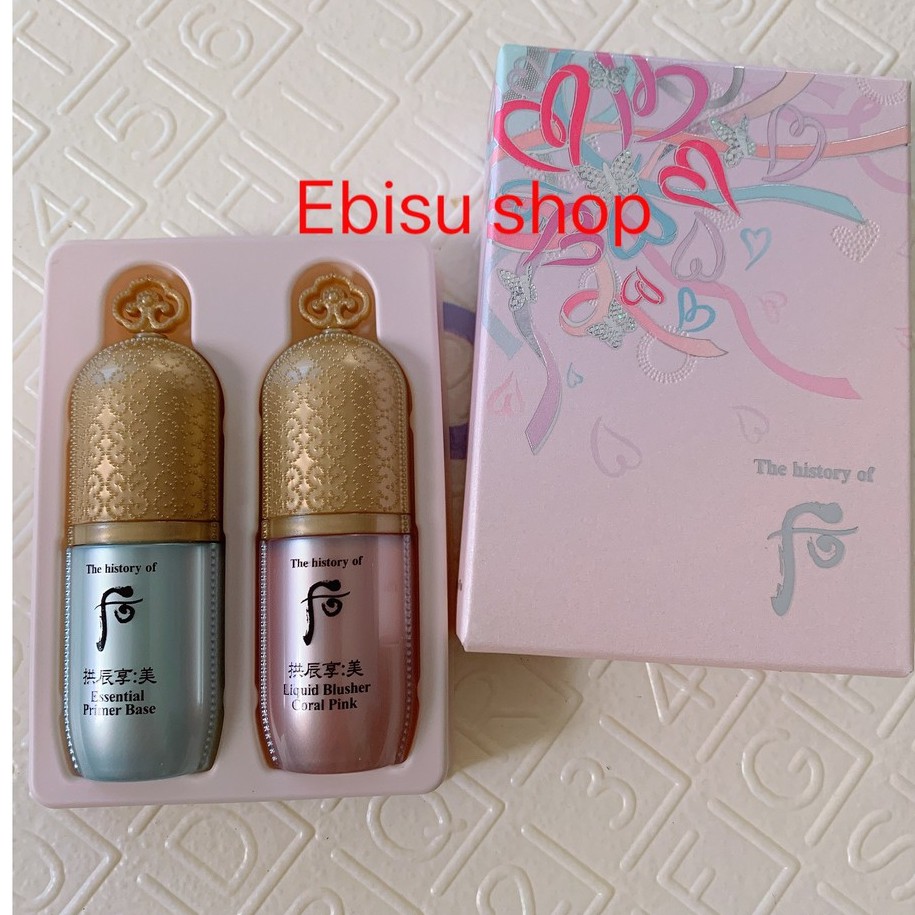 HÀNG SIÊU HIẾM The History Of Whoo_Cặp kem lót +má hồng whoo mini 8ml, date 2024