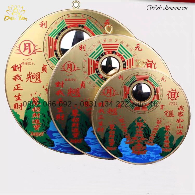 Gương bát quái đồng- tranh sơn hải trấn bằng đồng tròn