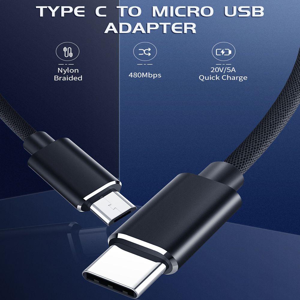 CHOOKEY Dây Cáp Sạc Nhanh USB Loại C Sang Micro USB 1M QC4.0 Cho Samsung Xiaomi Huawei