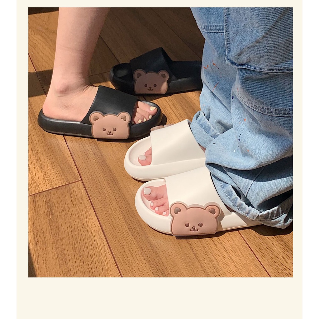 Dép Quai Ngang Đế Dày Bằng Xốp eva dép phát sáng cho nữ Dạ Quang Hình Gấu Dễ Thương Thời Trang Mùa Hè Dành Cho Bạn Nữ Mang Trong Nhà Sinh Viên drag