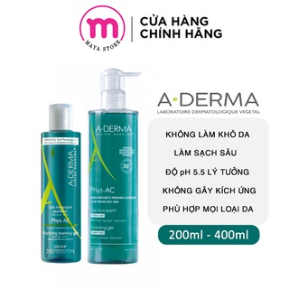 Sữa rửa mặt Aderma 200ml - 400ml cho da dầu mụn nhạy cảm