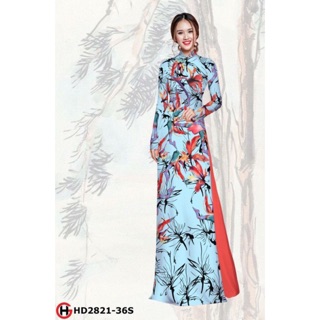 Vải áo dài hoa thiên điểu