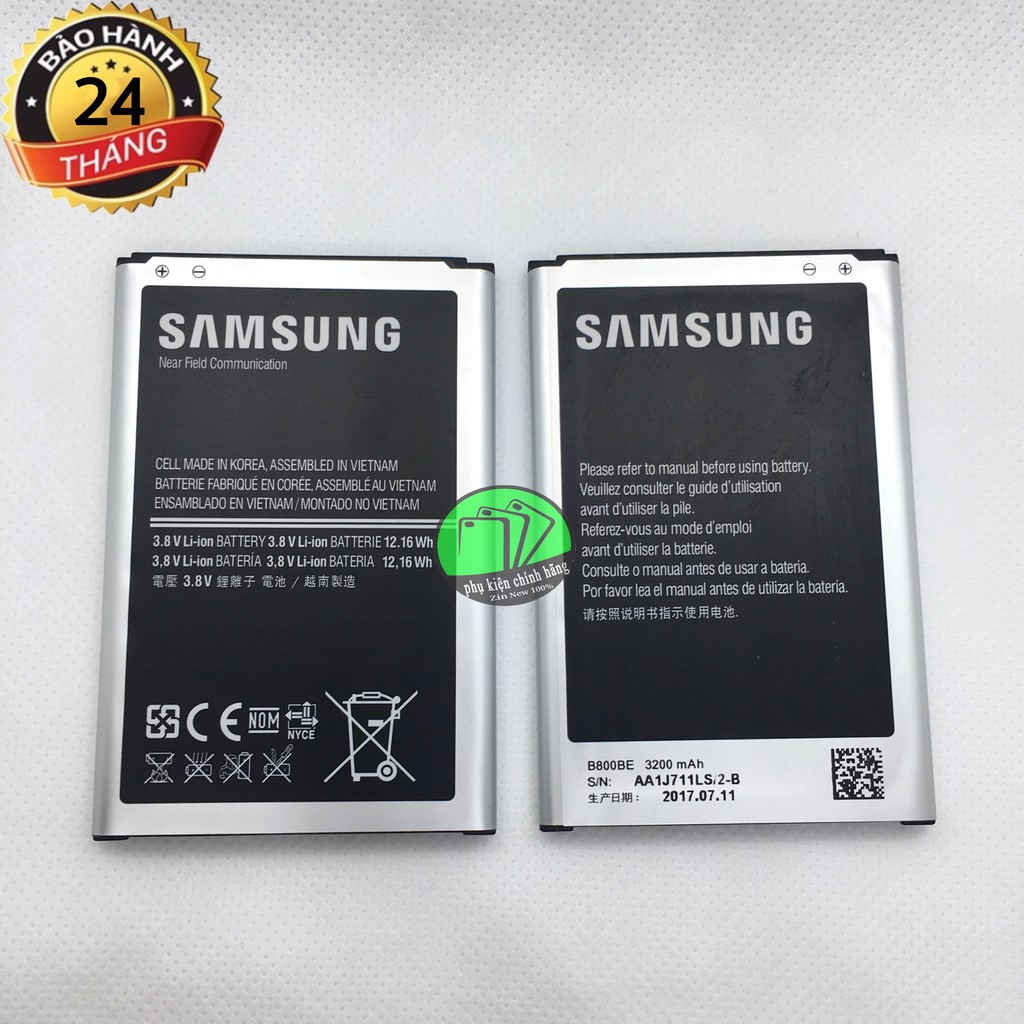 Pin Điện Thoại Samsung Note 3 ( B800) Có NFC Dung lượng 3200mAh Chính Hãng nguyên SEAL Cam kết hỗ trợ khách hàng 24/24/7