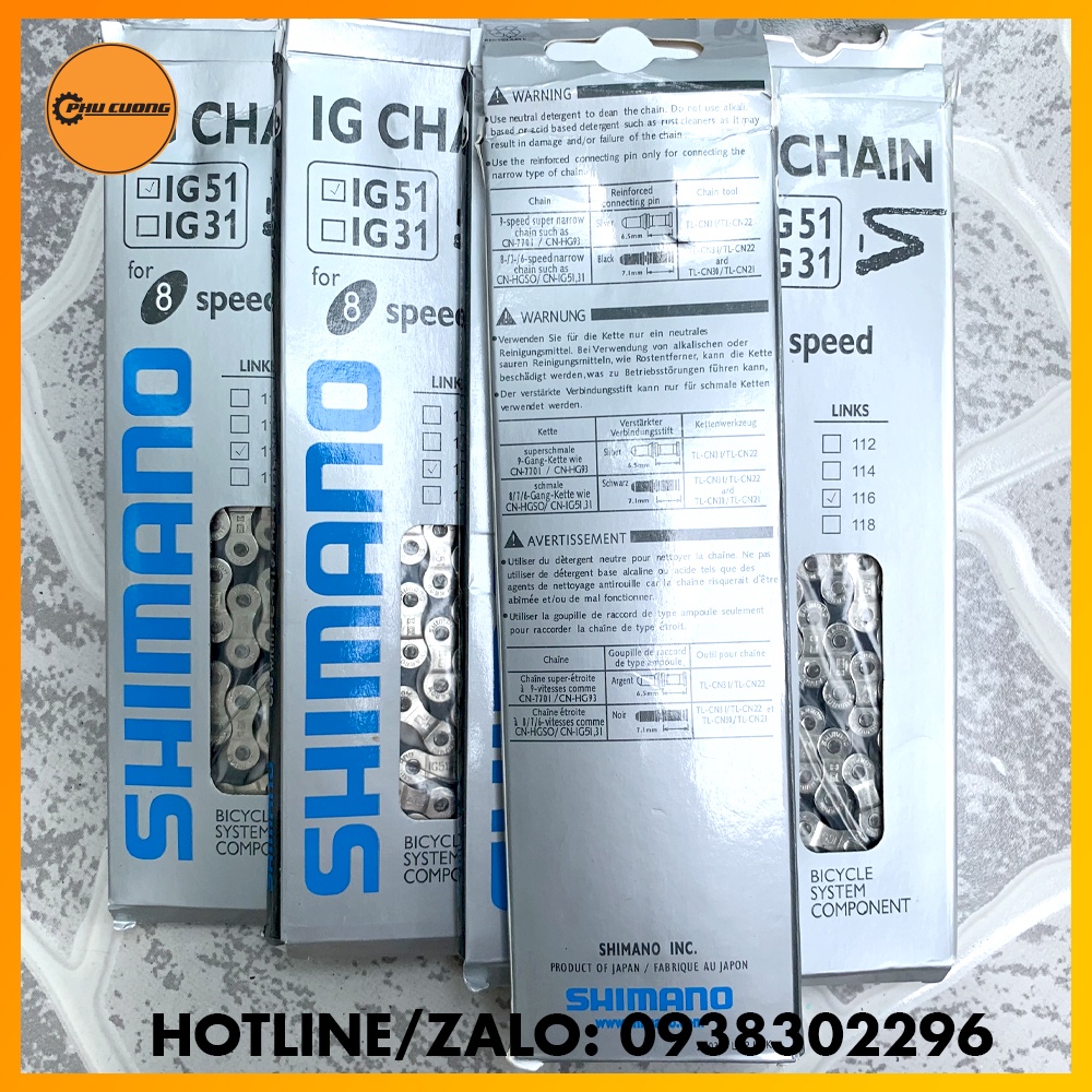Sên xe đạp 6/7/8 Tốc Độ SMN IG51 8 Speed - Sên Xích Xe Đạp 8 Tốc Độ