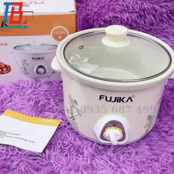 Nồi hầm cháo chậm cho bé FUJIKA FJ-KC1.5L dung tích 1.5L công suất 140W - Chính hãng BH 12 tháng