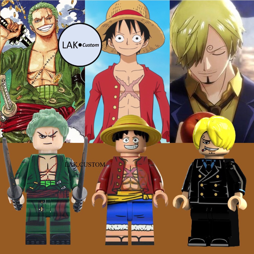 MÔ HÌNH  BỘ BA BĂNG HẢI TẶC MŨ RƠM LUFFY - SANJI - ZORO