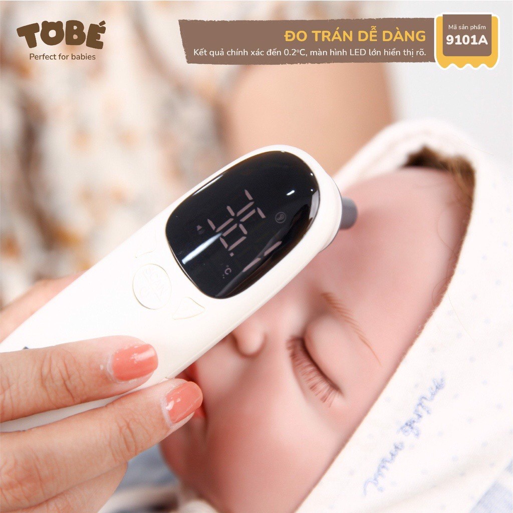 Nhiệt Kế Hồng Ngoại TOBÉ Sử Dụng Công Nghệ Hiện Đại Không Chạm, Đo Nhiệt Độ Chính Xác Đến 0.2 Độ C MS 9101A
