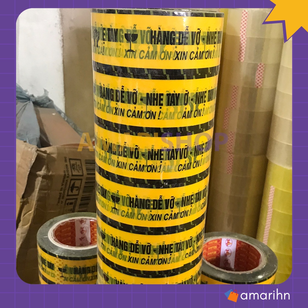 Băng dính băng keo đóng hàng in chữ Hàng Dễ Vỡ Xin Nhẹ Tay