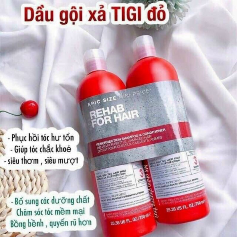 Bộ dầu gội và xả Tigi Bed Head phục hồi cấp độ 3