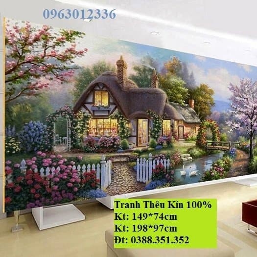 Tranh thêu chữ thập tổ ấm hạnh phúc fj0729 fj0730