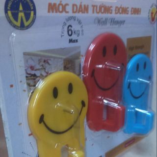 Vỉ 3 móc dán tường